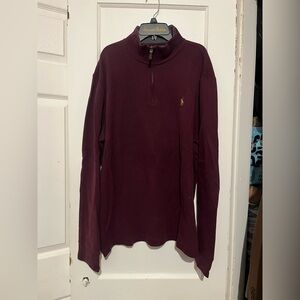 Burgundy polo quarter zip large in men’s estate ribs
